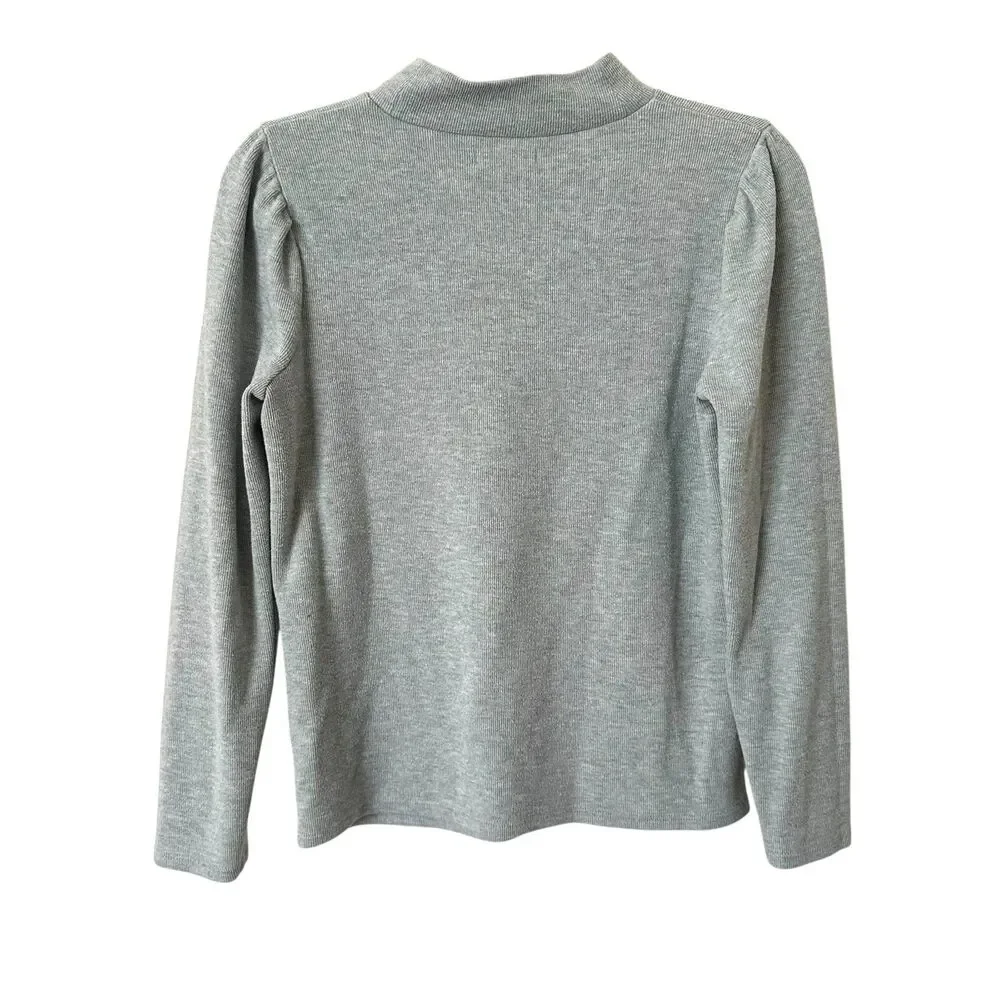 MADEWELL (Re)Sourced‎ Mockneck Puff Sleeve Top Sage Medium